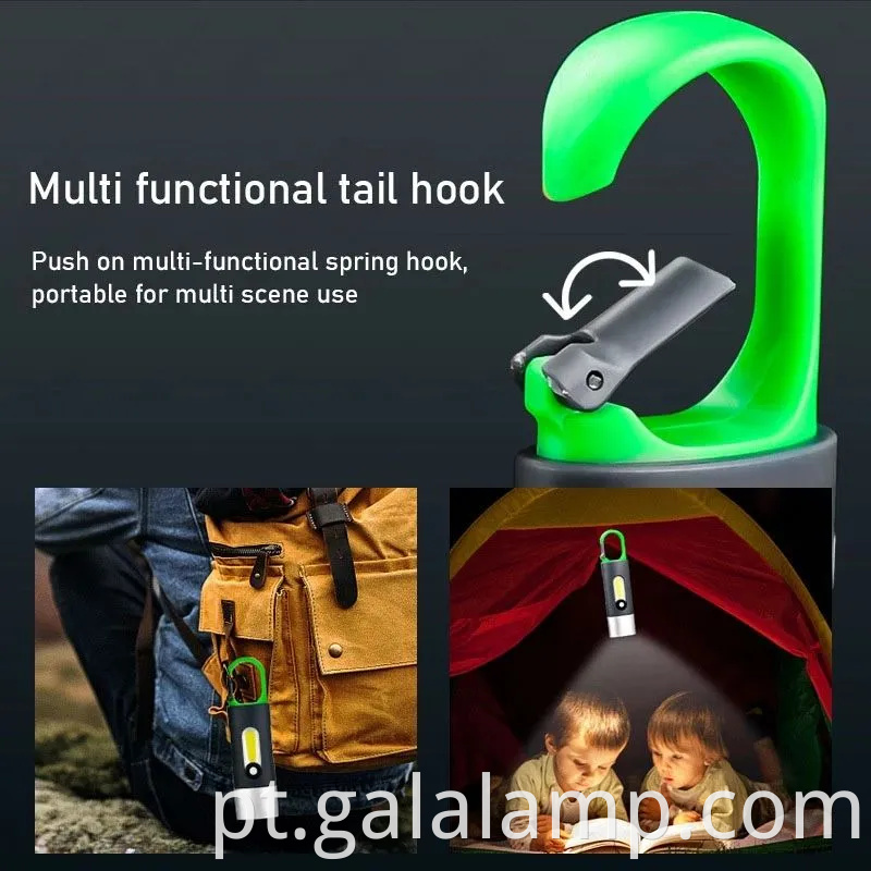 Lanterna recarregável tipo C Tipo C com holofotes brancos brilhantes